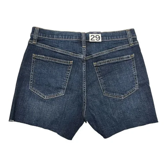 NWT GAP Women's 4" Denim Shorts Sz 14 High Rise Darker Wash #660403 - Picture 2 of 5